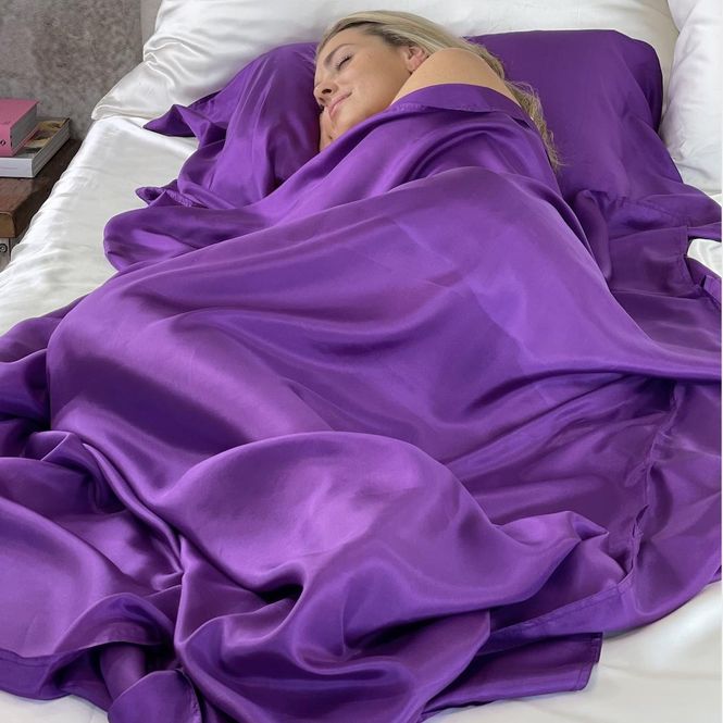 Hovedbilde Silkelakenpose - lilla