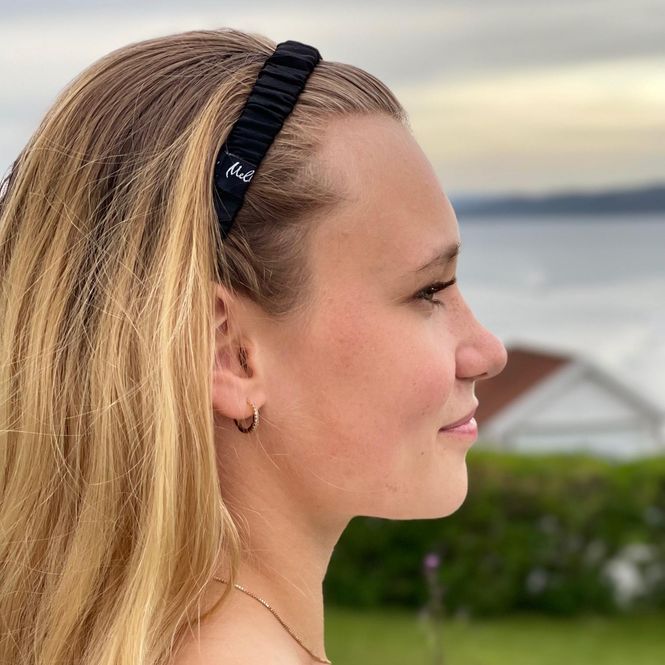 Hovedbilde Hårbånd i silke-sort