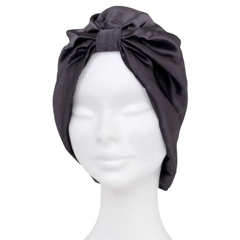 Sove turban i silke-koksgrå