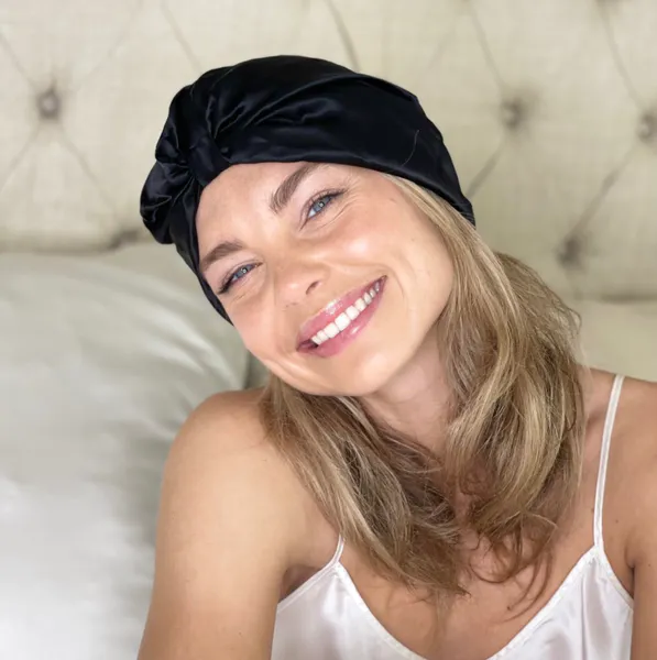 Hovedbilde Sove turban i silke-sort