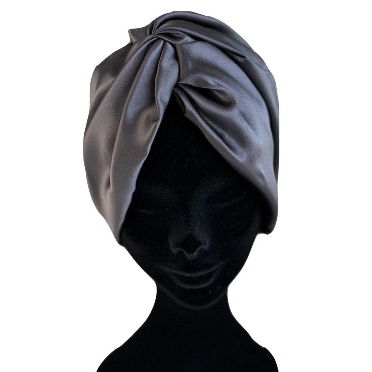 Silke turban - dobbelt silke - koksgrå