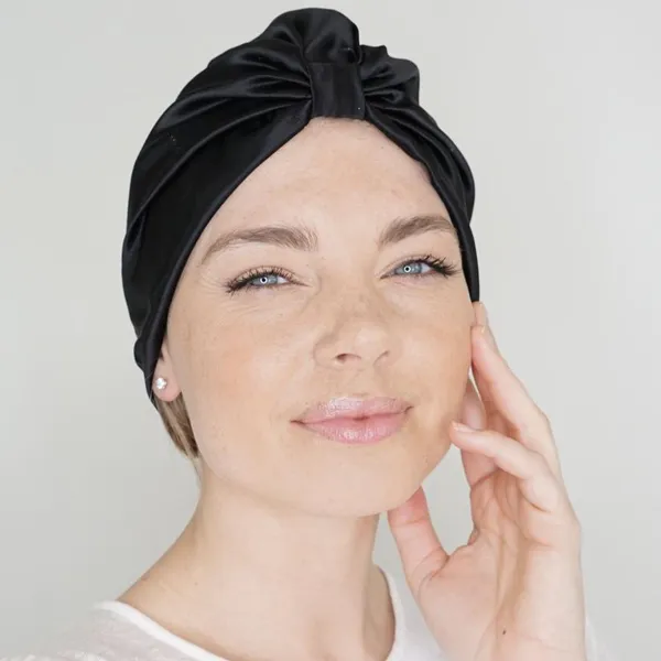 Hovedbilde Sove turban i silke-sort