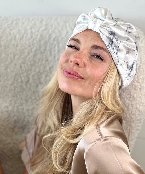 Hovedbilde Sove turban i silke-marmor