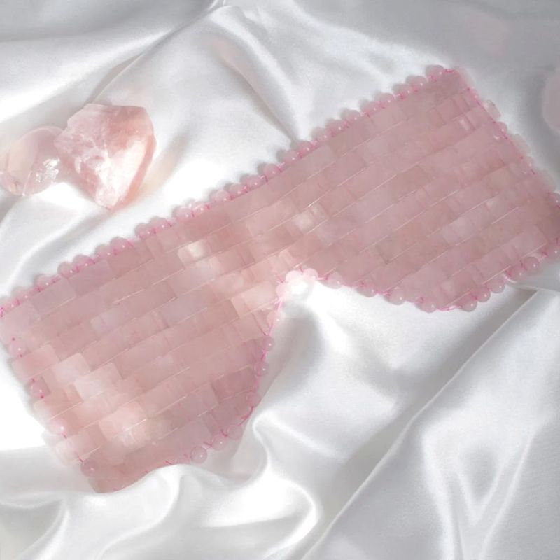 Øyemaske - rosenkvarts